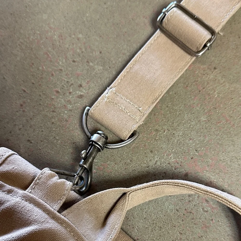 Warner Bros. Studio Beige Canvas Messenger Shoulder Book Bag